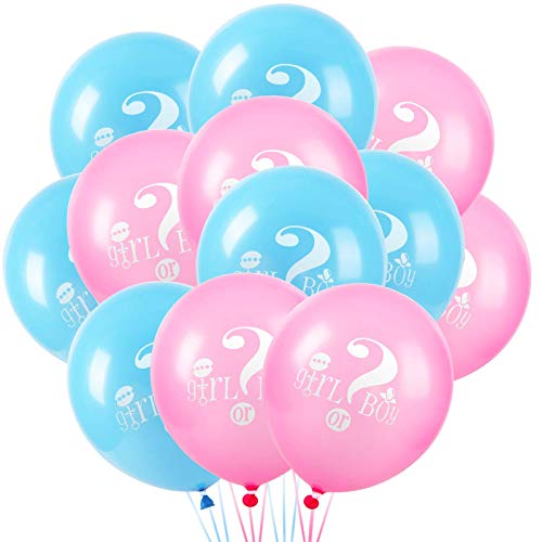 Lecpeting 20 Pcs Gender Reveal Balloons Boy or Girl Letter B