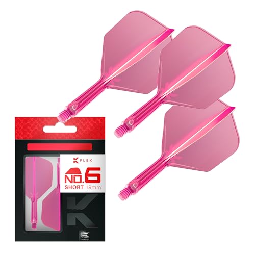 Image of Target Darts K Flex Integrated Dart Flight and Shaft, No.6 | 3-Pack K-Flex - No. 6, Kflex Precision-Molded 2-in-1 Dart Flights and Dart Shaft | Professional Dart Accessories