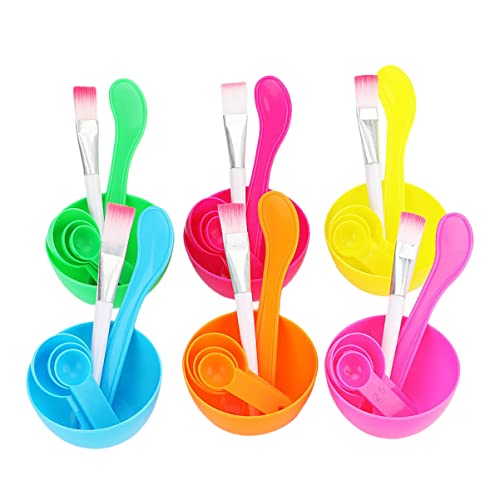 TOVINANNA Diy Mask Mixing Bowl Set 6 Pieces Face Mask Bowl Brush Set Random Color