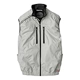 [ディッキーズ] 空調風神服 ベスト D-229 UVカット 脇ファン 日傘遮熱 ペルチェ対応 服単品 春夏 Dickies 空調作業服 作業着 メンズ レディース プロユニステッカー付 15.アッシュ XL