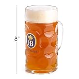 1 Liter HB "Hofbrauhaus Munchen" Dimpled Glass Beer Stein