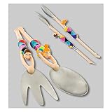 Pylones Salat-Besteck Harlekinmotiv