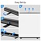 EMART Weiß Hintergrund 155x200cm, White Screen Roll-up Panel Fotohintergrund, Weißer Tuch mit Ständer für Fotostudio, Streaming, Videokonferenzen, TikTok, Zoom