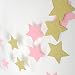 Paper Garland, MerryNine 3 Pack 30ft Twinkle Star Garland Sparkling Gold Star Banner for Wedding, Bridal Showers, Birthday Party, Baby Shower, Event & Party Decor (Twinkle Star- Pink Gold)