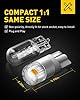 AUXITO 194 LED Bulbs Amber Yellow, Super Bright 1:1 Size, 168 175 2825 W5W T10 Car Bulbs for Dome Map Door Courtesy License Plate Lights Parking Side Marker Cornering Trunk Lights (Pack of 2) #1
