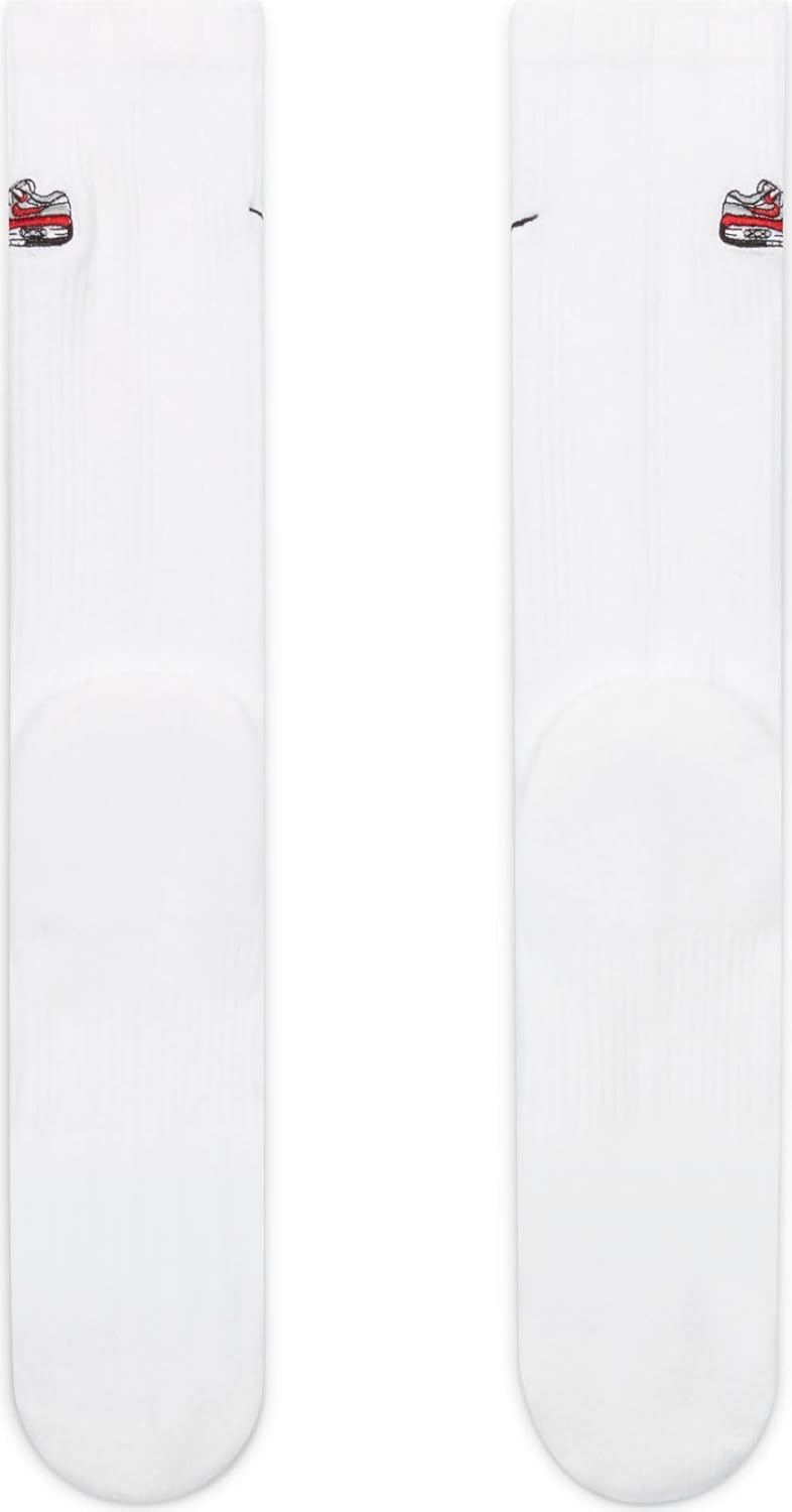 Cushioned Crew Socks by Nike: Everyday Plus, White