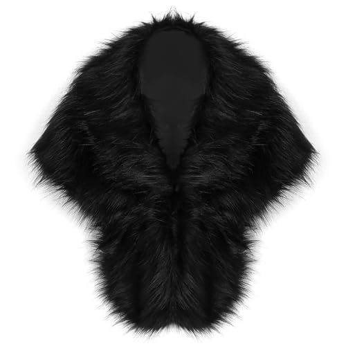 Fausse fourrure agréable châle doux pour femme écharpe chaude soirée hiver