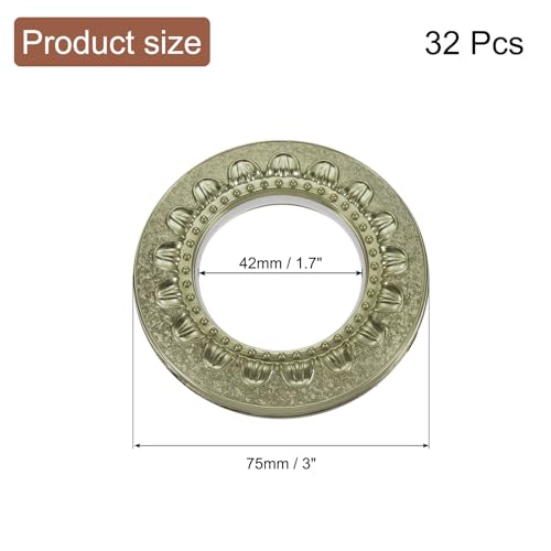 Œillets de rideaux 42 mm cyan de la marque uxcell pour tringle déco