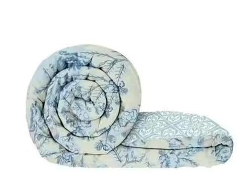 Luxury Reversible Comforter for Double Bed 90x90 Inches Stylish Designer Cotton Quilt Lightweight Bedspread Blue King-image-22
