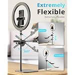 UBeesize 12" Desk Ring Light with Stand and Phone Holder, Overhead Phone Mount for Video Recording, Zoom Meeting, Live Streaming, Tiktok, YouTube，Compatible with iPhone, Android, Cameras - Image 4