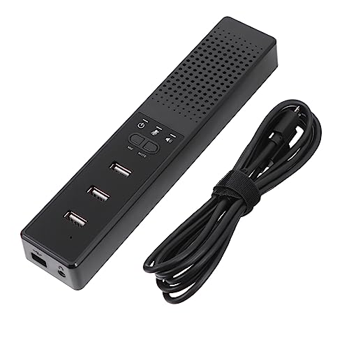 CAXUSD Microphone Usb De Table Pour Ordinateur Avec Haut-parleur Intégré Et Système Audio Connexion Stable Et Plug and Play