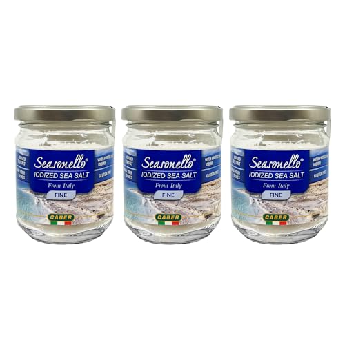 Sanniti Seasonello Italian Sea Salt, 10.58 Oz (Pack of 3) (Fine)