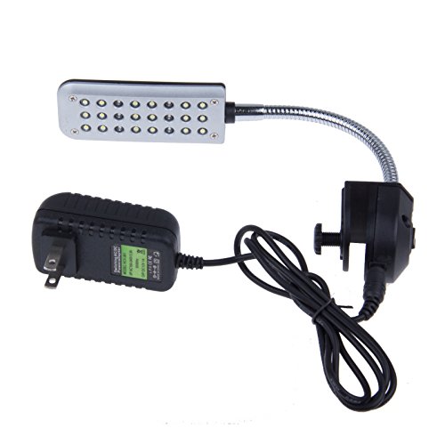 LEMONBEST® High power 24 LEDs Aquarium Lamp Fish Tank Stainless Steel Tube Flexible Clamp Clip LED light