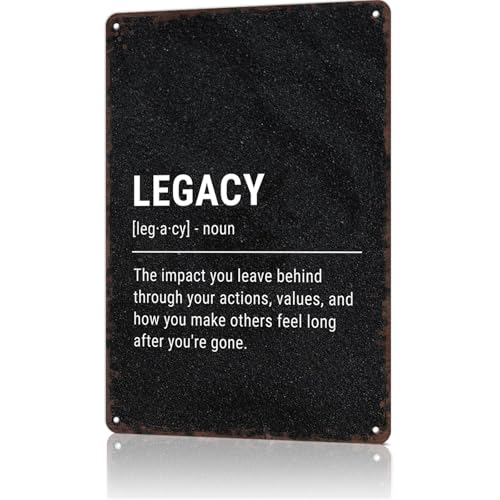 Vintage Metal Sign Legacy Definition-Funny Wall Art Tin Signs Poster For Home Room Bedroom Man Cave Office Decor 8x12inch