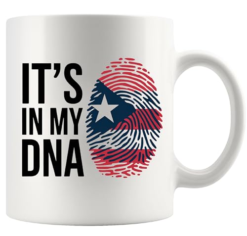 Panvola It's In My DNA Puerto Rico Funny Puerto Rican Gifts Mug 11oz White