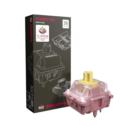 Cherry MX Blossom Switch Kit, 36 Mechanical Keyboard Switches, for DIY, Hot Swap or Gaming Keyboard, Linear Switch with No Click, Feather-Light & Direct