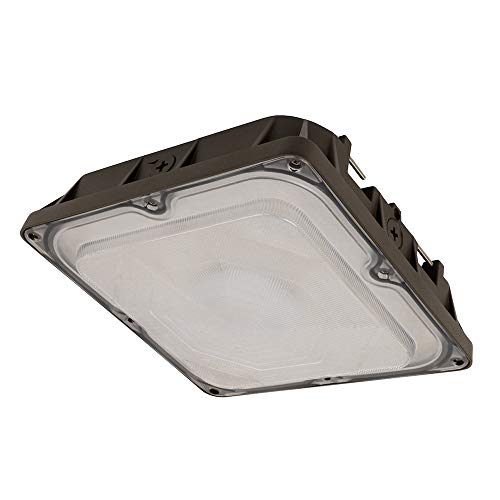 Feit Electric 10" LED Outdoor Canopy Light, 45 Watts, 4700 Lumens, 5000K CCT Daylight, UL Listed, Weatherproof, Security Area Light for Gas Station, Garage, Car Port, S10CNPY/850/BZ by Feit Electric - Used condition - US$37.05