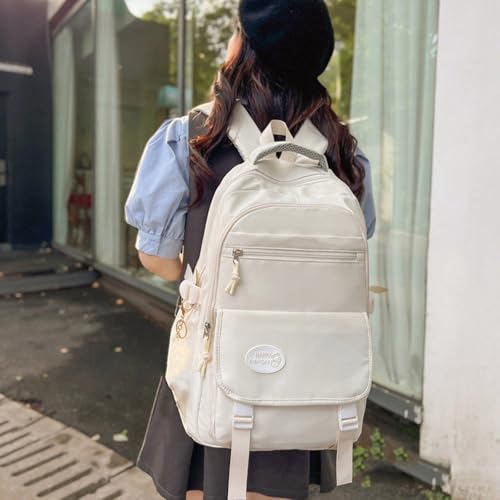 Sac à dos d'école en nylon vert de grande capacité pour ordinateur - 4