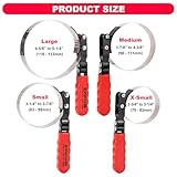 Spurtar Swivel Oil Filter Wrench Set of 7, Adjustable Wrench 70-133mm, 9" & 12" Universal Oil Filter Pliers, 3-Jaw Oil Filter Removal Tool for 4S Shop Car Repair Mechanic DIY - Image 6