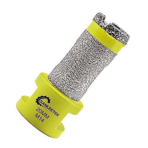 Diamond Drill Milling Bits 20mm - SANLEETEK Tile Hole Saw Cutter Drilling Grinding for Porcelain Ceramic Tile Granite Marble Artificial Stone M14 Thread