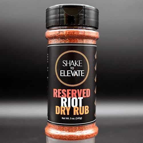 Image of Shake to Elevate - Reserved Riot (Medium Spicy) No Salt BBQ Dry Rub | No Salt Seasoning | Heart Healthy | Diet Friendly | 0% Chemical Additives | 0% Preservatives or Color | All Natural Ingredient & Listed | Seriously Delicious Spice Blend (Standard Shaker 8.4floz)