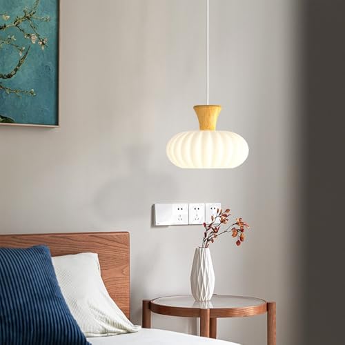 Accesorio de iluminación E14 con detalles de madera noble y cristal 7