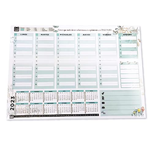 Planificador Semanal Sin Fechas A3 Semana Vista con 60 Semanas para Poner Notas Weekly Planner Diseño Exclusivo para tener tus Notas Ordenadas (A3)