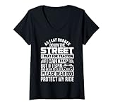 Womens As I Lay Rubber Down The Street Funny Street Racers Prayer V-Neck T-Shirt