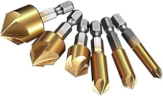 Countersink Drill Bit, Baban Countersink Drill Bit Set 6 Pcs 1/4'' Hex Shank