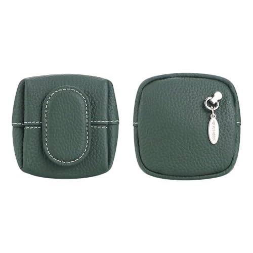 Royal Bagger Mini Bolsa Organizadora de Cuero Genuino para Mujer, Monedero con Textura de Lichi y Llavero, Estuche Compacto para Auriculares, Llaves y Pequeños Accesorios 1603 (Verde Profundo) Royal Bagger Mini Bolsa Organizadora de Cuero Genuino para Mujer, Monedero con Textura de Lichi y Llavero, Estuche Compacto para Auriculares, Llaves y Pequeños Accesorios 1603 (Verde Profundo)
