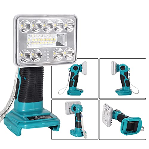 Cordless Led Work Light Powered By Makita 14.4-18V Lxt Li-Ion Batteries Bl1830 Bl1840 Bl1850 Hiesuan 9W 1000Lm Handheld Flashlight Jobsite Light Portable Outdoor Light With 5V 2.1A Usb Port #TOP7