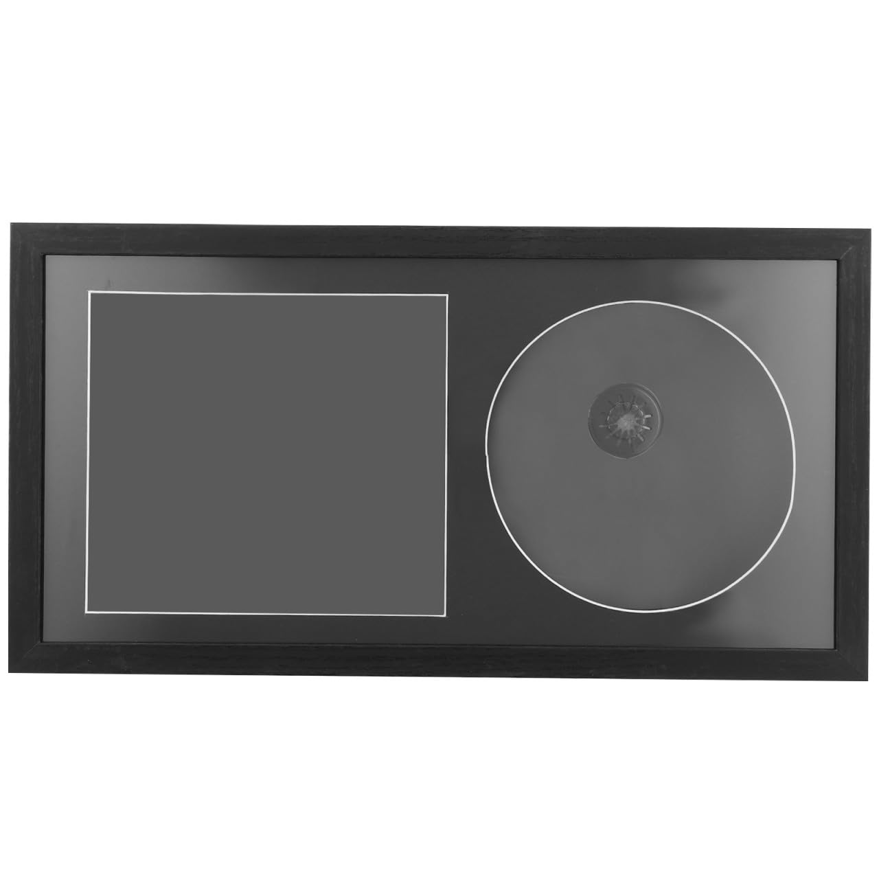 Cadre CD en bois foncé support mural et table pour collection