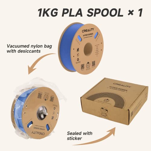 Hyper PLA Filament Blue Creality ultra régulier 1.75mm pour buse
