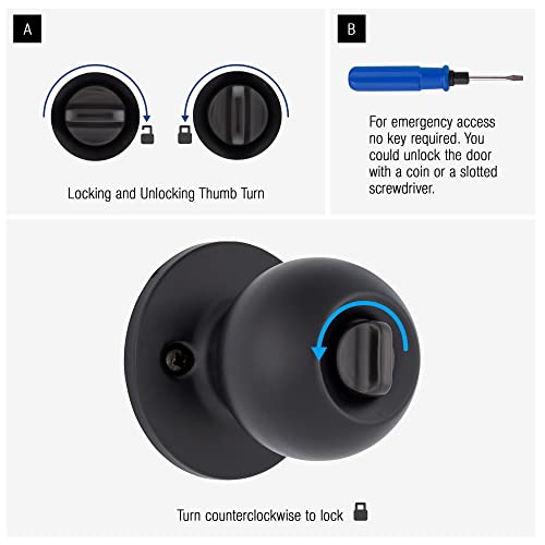 Poignée de porte Brinks de qualité supérieure avec finition noir mat texturée - 7