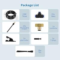 50FT Drip Irrigation System, Complete Garden Watering Kit with Rust-Proof Copper Nozzles - UV Stabilized Flexible Hose for Lawn, Greenhouse, Patio Plants — image 8
