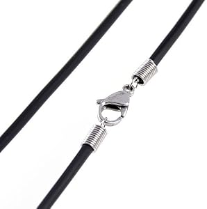 Collier Cuir Homme 50 Cm Avec Pendentif Acier Inoxydable - Différents Modèles Au Choix - Design Moderne Et Robuste