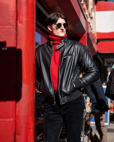 Members Only Iconic Racer Faux Leather Jacket Men2