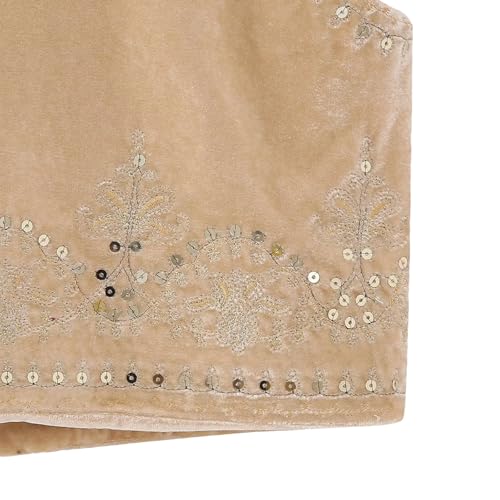 Image of Women Vintage Floral Embroidered Vest Y2K Sleeveless Open Front Cardigan Boho Linen Cropped Waistcoat