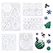 Produktbild WANDIC Weihnachts-Silikonharz-Formen, 5 Packungen Weihnachts-Epoxid-Formen, bunte Weihnachtskugel-Formen, Weihnachtsbaum, Schneeflocken, Stangen, Alphabet-Gießformen für Weihnachten, Basteln