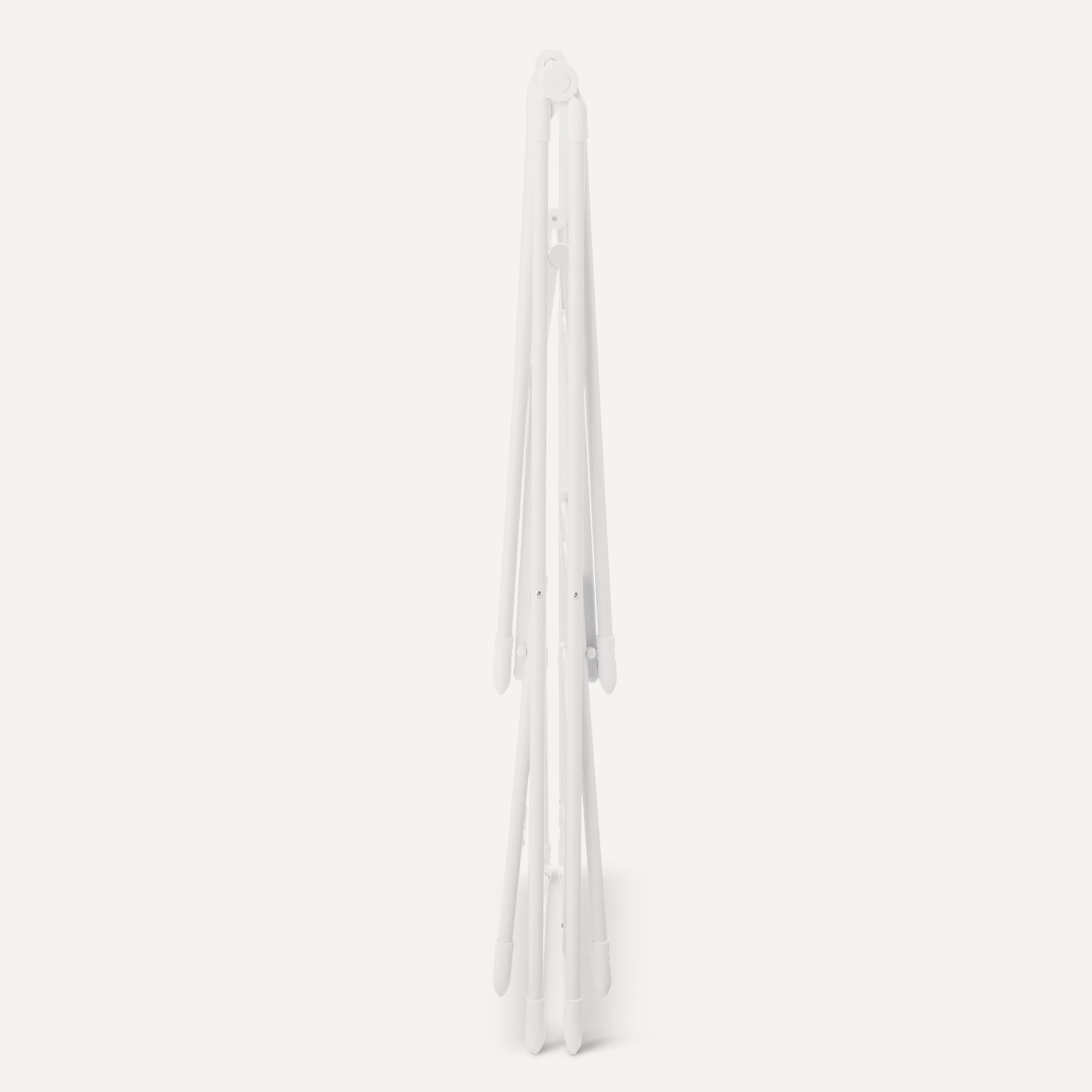 Amazon Basics Metalowa suszarka na pranie, 4 skrzydła, składana, 155cm x 60cm x 126cm, biała