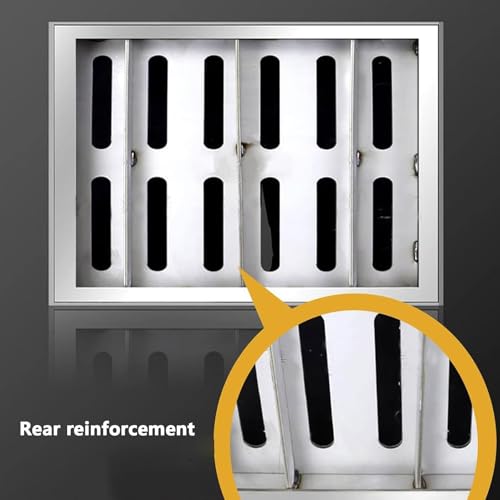 Couvercle de regard pour eaux usées en acier inox 35 cm double rangée - 5