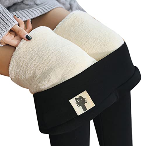 Pyude Damen Fleece gefütterte Hose Winter Stretchy Bleistift Leggings Hosen Thermische Dicke Warme Winter Warme Leggings Cover