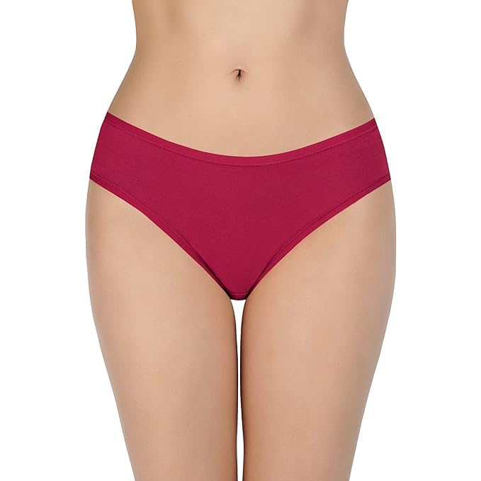 Image of LOURYN KOULYN Solid Low Rise Cotton Bikini Panty Pack(Pack of 3)
