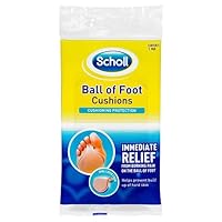 Scholl Soft and Comfortable Ball of Foot Cushions |Shoe Insert and Pain Relief Forefoot Pads for Women and Men (Pack of 1)