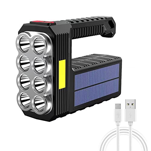 8 LED Portable Lampe de Poche Solaire extrêmement Lumineux USB Rechargeable COB projecteur extérieur IPX6 étanche projecteur Maison Lampe de Secours Cover