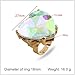 Big Diamond Heart Promise Open Band Ring for Women Vintage CZ Gold Plated Adjustable Expandable Geometric Statement Rings Comfort Fit Fashion Engagement Wedding Birthday Christmas Jewelry Gift (White AB)