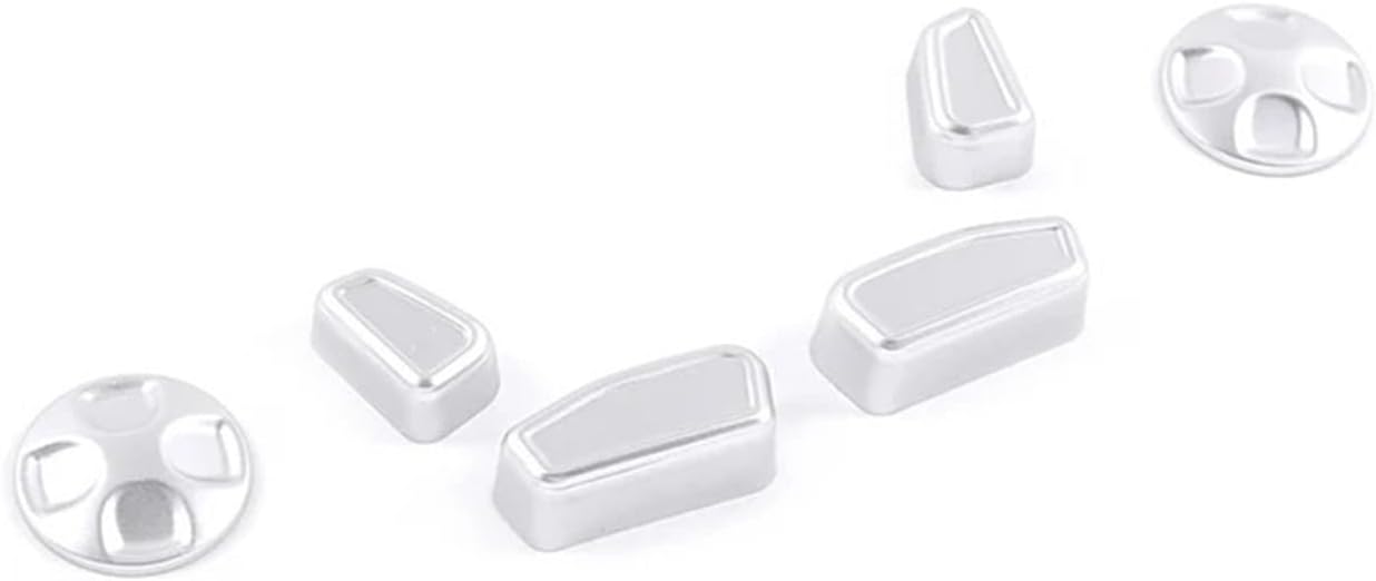 6pcs ABS Chrome Seat Adjustment Button Cover Trim for alfas romeos Giulia Stelvio 2017 2018 2019 2020 Auto Accessories(Silver)
