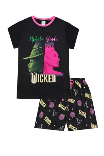 Wicked Girls Short Pyjama Set Kids PJ's (9-10 Years) Black