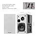 Elimavi Powered Bookshelf Speakers 35W RMS,Record Player Speakers with 4'' Woofer and 1'' Tweeters with Wall Mounted for TV and PC,Turntable Speaker with RCA Input,White