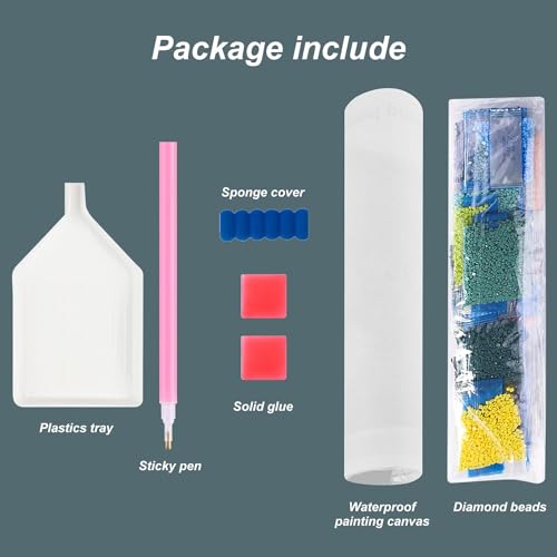 Lophomie Diamond Art Kits for Adults, 5D DIY Starry Night Diamond Painting Kits for Adults Beginners, Diamond Dots Kits Gem Arts Crafts for Home Wall Decor 12x16 Inch — view 5
